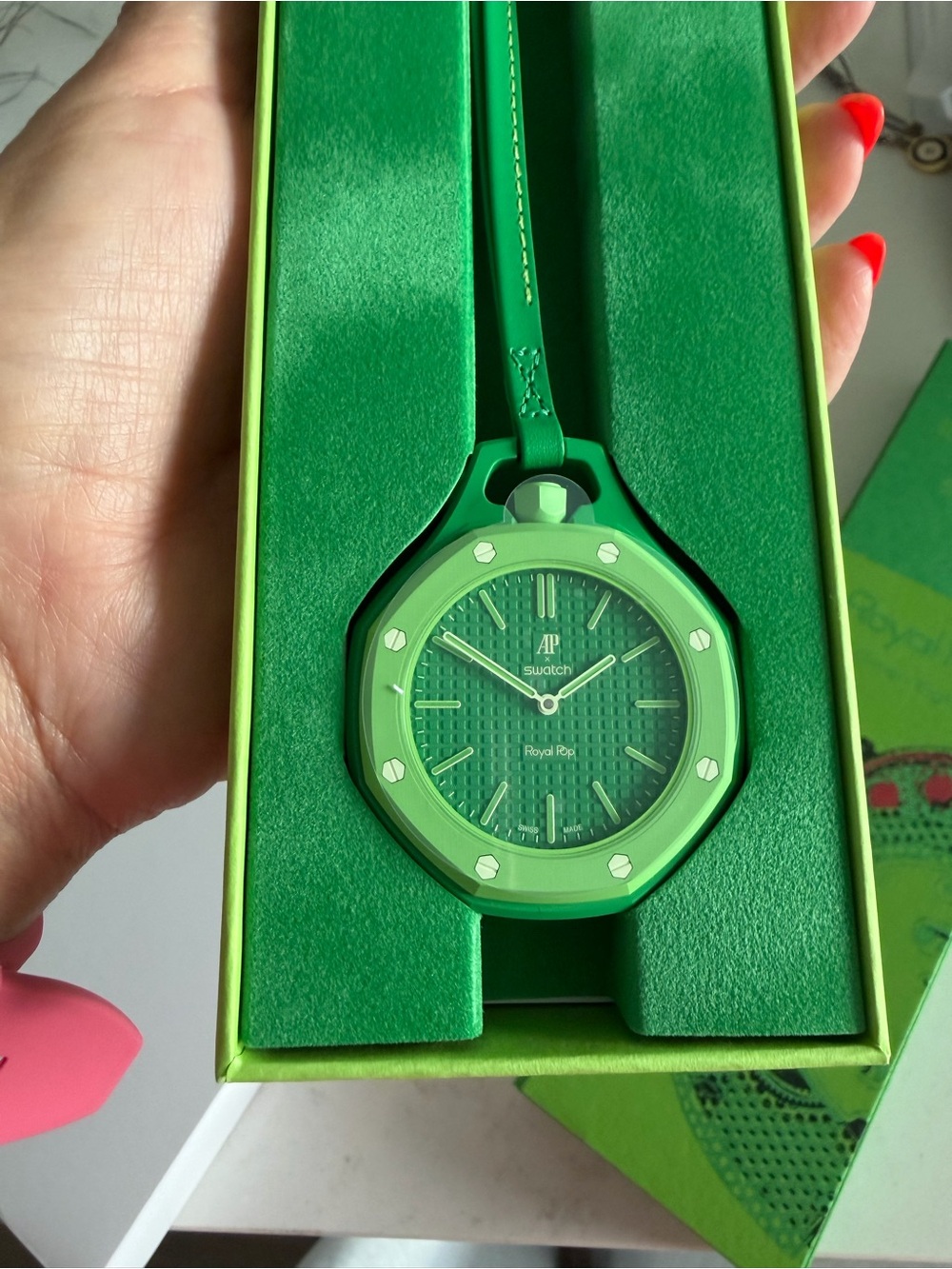 Swatch Green Octagonal Royal Pop Watch Audemars Puguet AP
